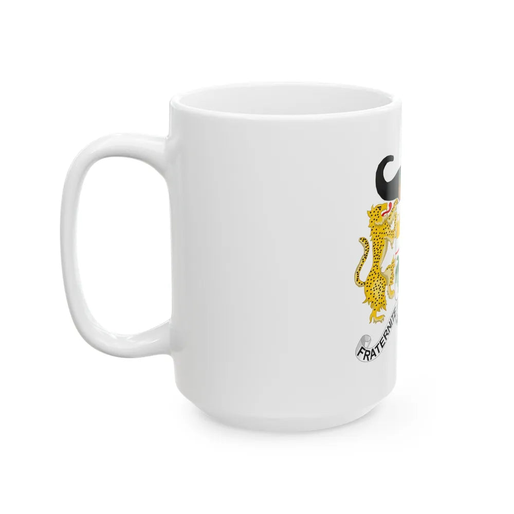 Coat of arms of Benin - White Coffee Mug-Go Mug Yourself