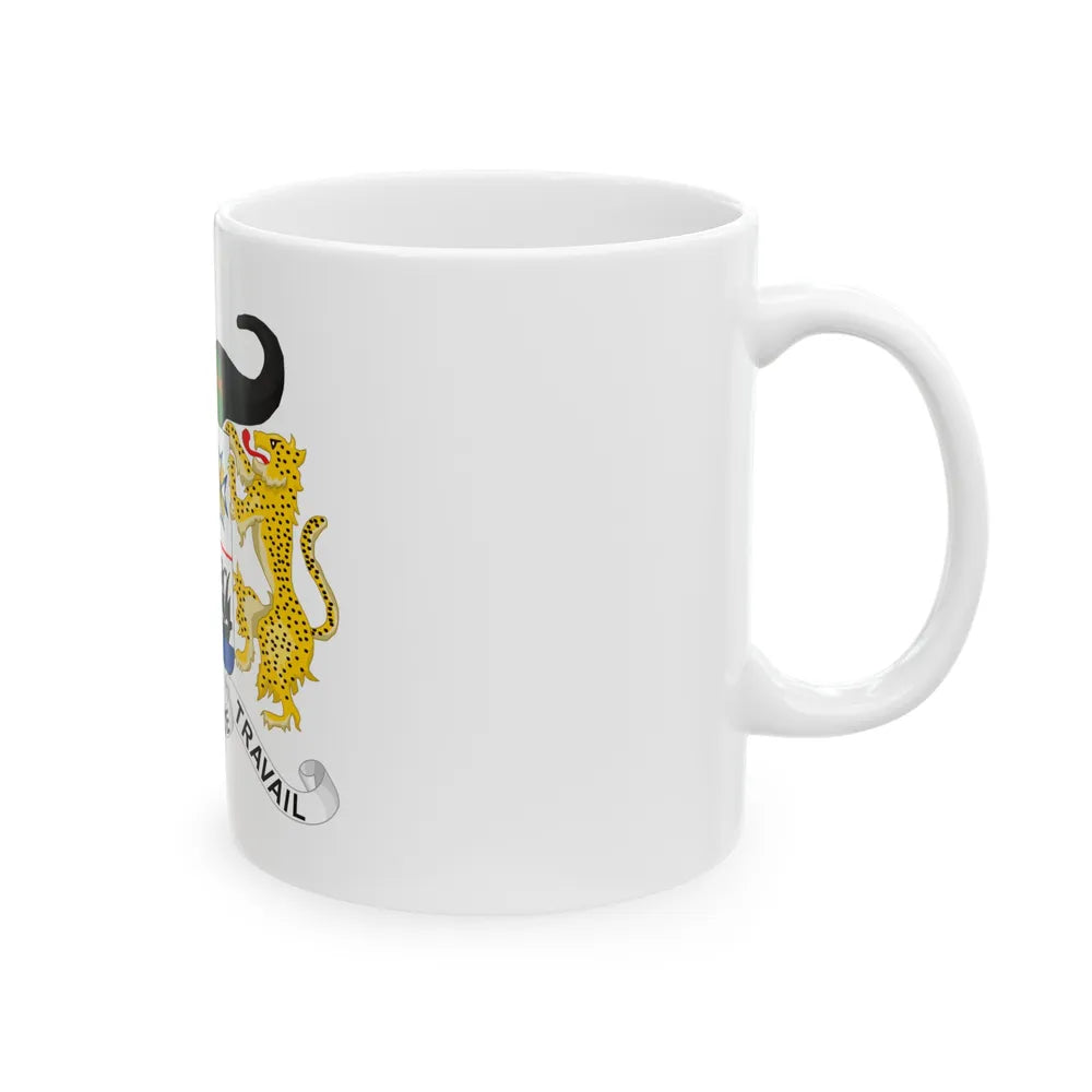 Coat of arms of Benin - White Coffee Mug-Go Mug Yourself