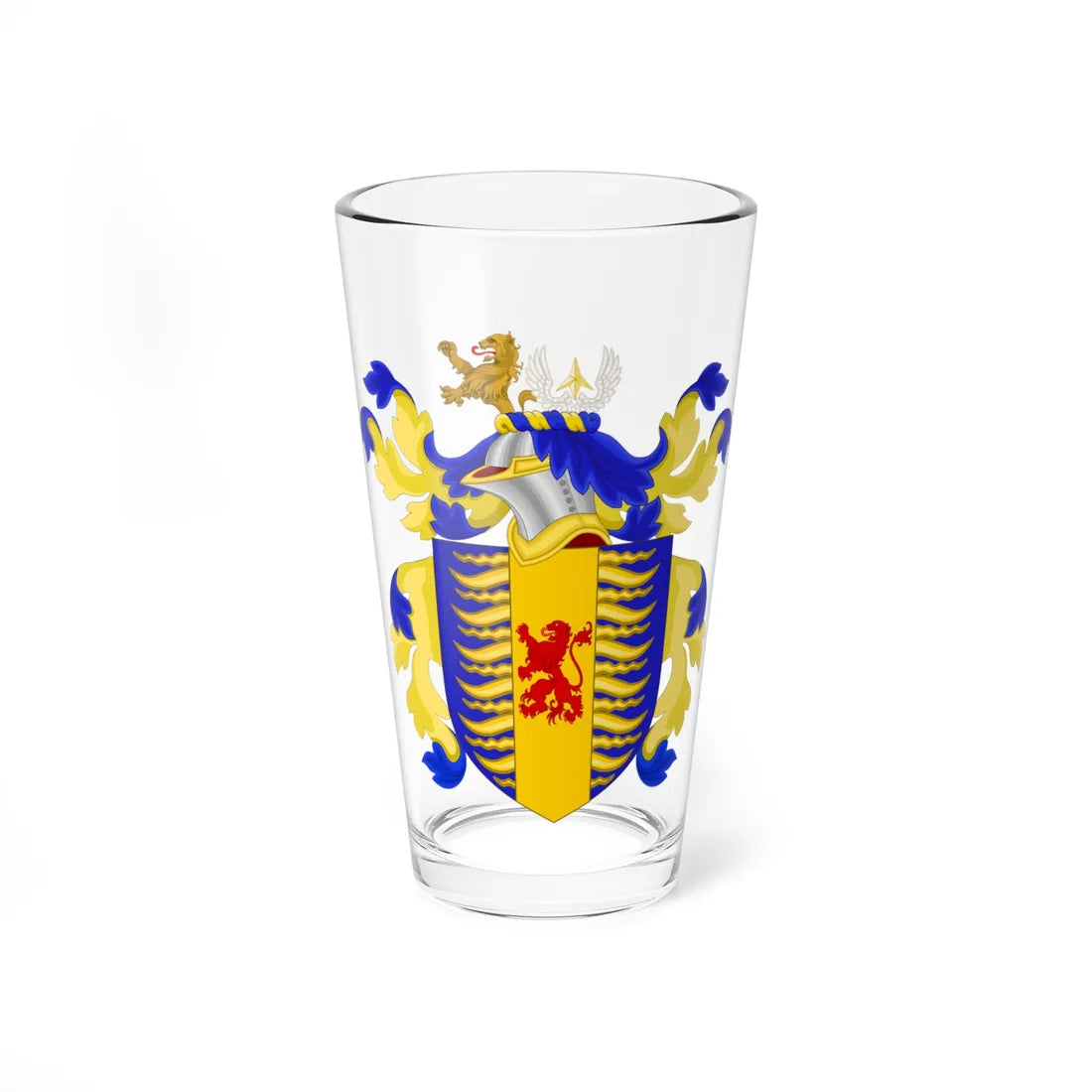 Coat of Arms of Benjamin Colman (United States) (Coat of Arms) Pint Glass 16oz 16oz - Go Mug Yourself