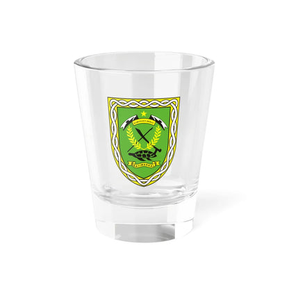 Coat of arms of Berau Regency (Indonesia) (Coat of Arms) Shot Glass 1.5oz 1.5oz - Go Mug Yourself