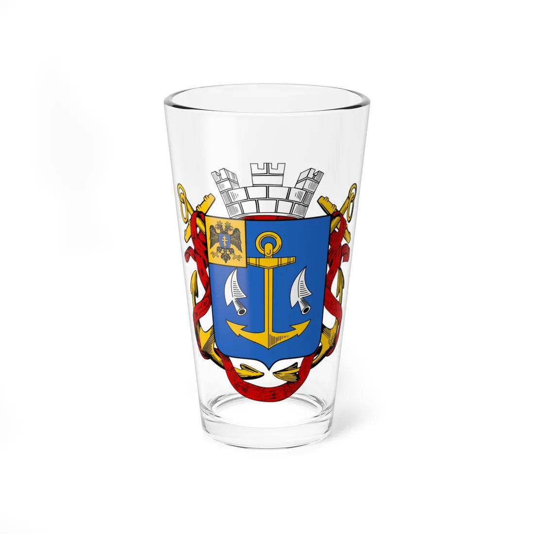 Coat of arms of Berdyansk 1868 (Russia) (Coat of Arms) Pint Glass 16oz 16oz - Go Mug Yourself