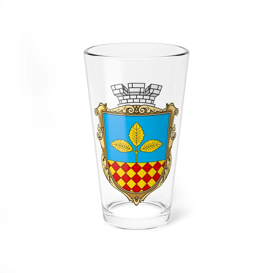 Coat of arms of Berestechko (Ukraine) (Coat of Arms) Pint Glass 16oz 16oz - Go Mug Yourself