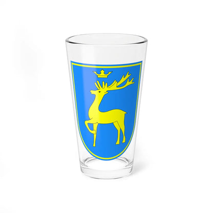 Coat of Arms of Berezhany raion (Ukraine) (Coat of Arms) Pint Glass 16oz 16oz - Go Mug Yourself
