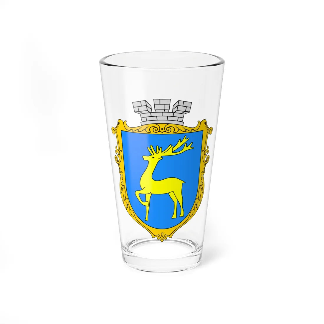 Coat of Arms of Berezhany (Ukraine) (Coat of Arms) Pint Glass 16oz 16oz - Go Mug Yourself