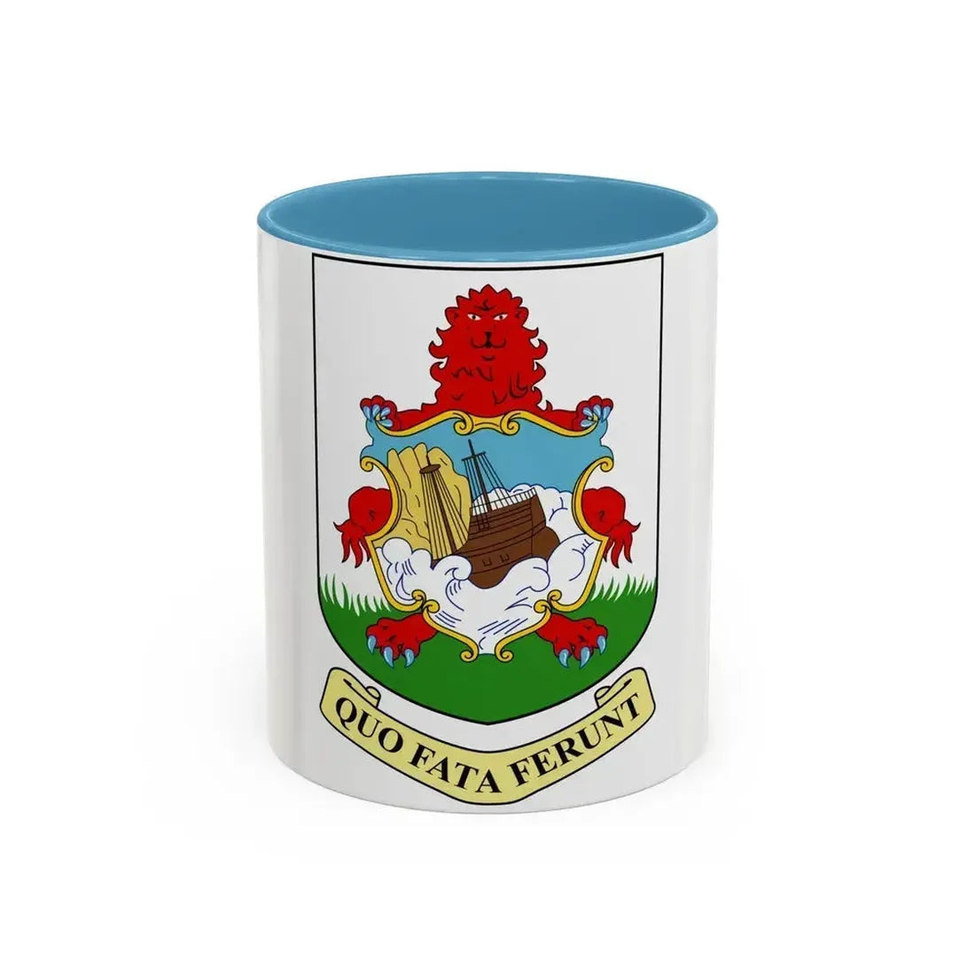 Coat of arms of Bermuda - Accent Coffee Mug 11oz Light Blue - Go Mug Yourself