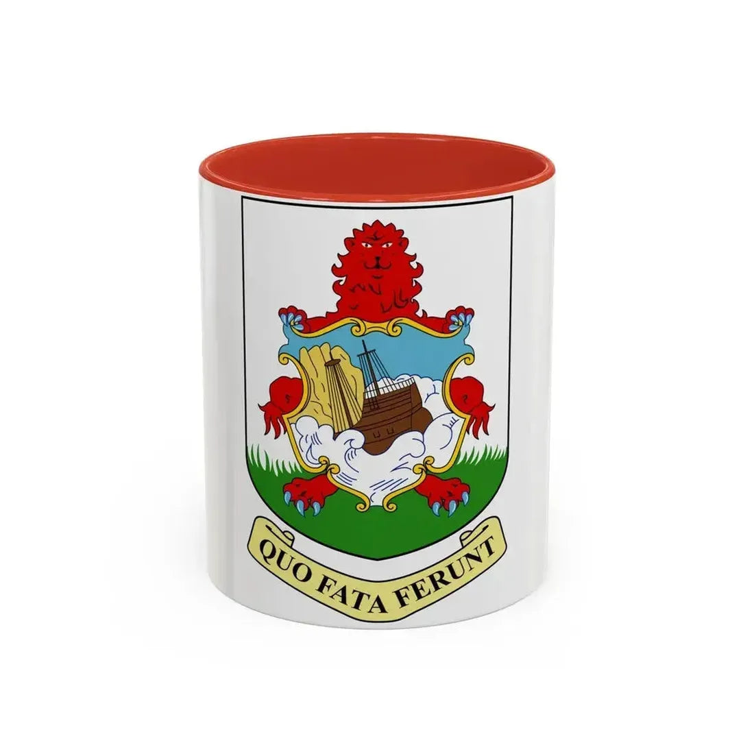 Coat of arms of Bermuda - Accent Coffee Mug 11oz Red - Go Mug Yourself