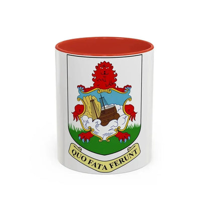 Coat of arms of Bermuda - Accent Coffee Mug 11oz Red - Go Mug Yourself