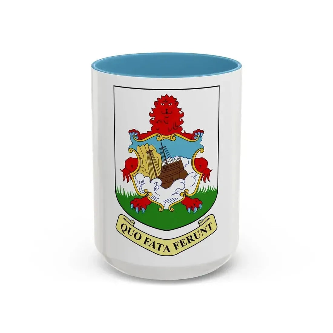 Coat of arms of Bermuda - Accent Coffee Mug 15oz Light Blue - Go Mug Yourself
