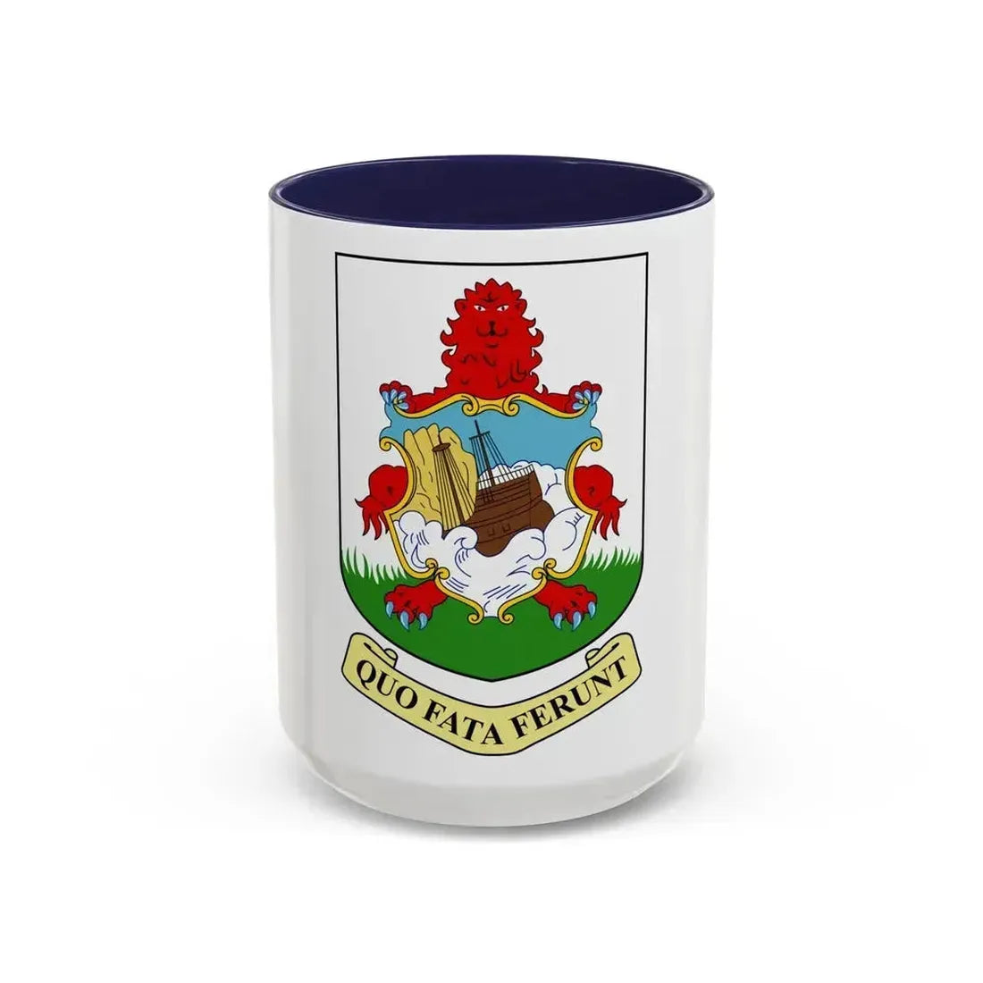 Coat of arms of Bermuda - Accent Coffee Mug 15oz Navy - Go Mug Yourself