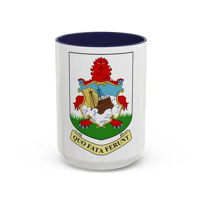Coat of arms of Bermuda - Accent Coffee Mug 15oz Navy - Go Mug Yourself