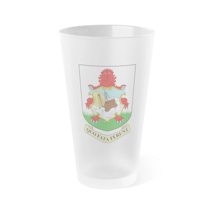 Coat of arms of Bermuda - Frosted Pint Glass 16oz-16oz-Frosted-Go Mug Yourself