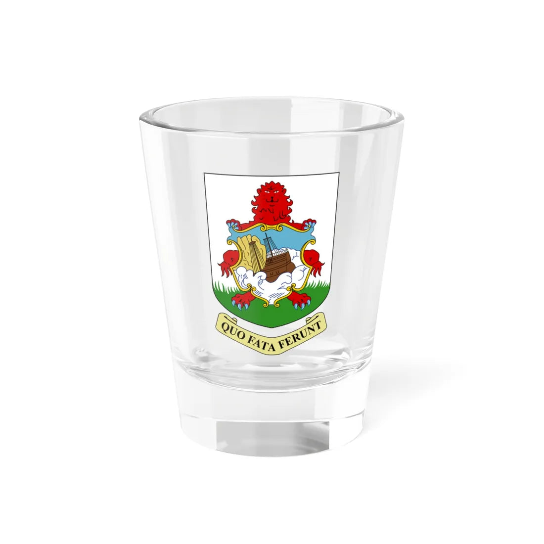 Coat of arms of Bermuda (United Kingdom) (Coat of Arms) Shot Glass 1.5oz 1.5oz - Go Mug Yourself
