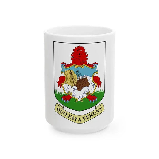 Coat of arms of Bermuda - White Coffee Mug 15oz - Go Mug Yourself