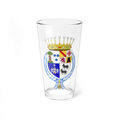 Coat of Arms of Bernardo de Gálvez (Costa Rica) (Coat of Arms) Pint Glass 16oz 16oz - Go Mug Yourself
