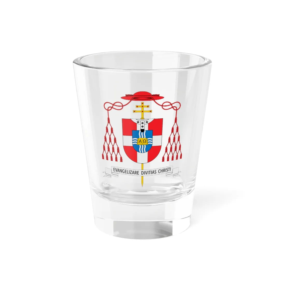 Coat of arms of Bernardus Johannes Alfrink (Netherlands) (Coat of Arms) Shot Glass 1.5oz 1.5oz - Go Mug Yourself