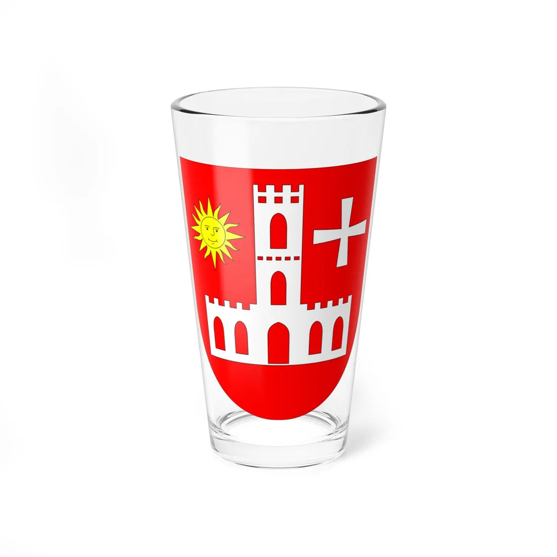 Coat of Arms of Bershad raion (Ukraine) (Coat of Arms) Pint Glass 16oz 16oz - Go Mug Yourself