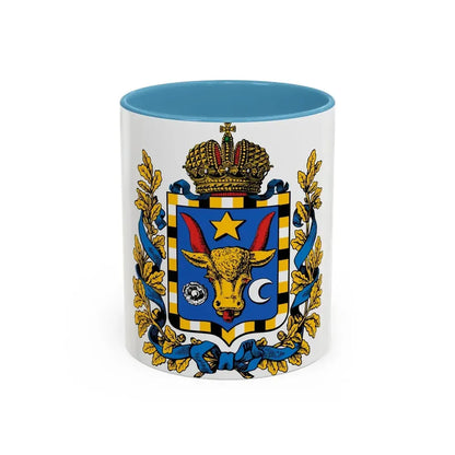 Coat of arms of Bessarabia Governorate 1878 - Accent Coffee Mug 11oz Light Blue - Go Mug Yourself