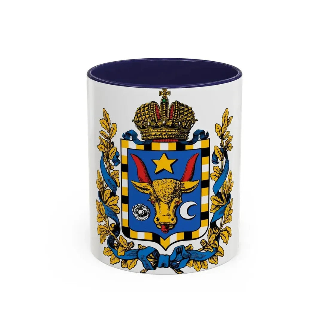 Coat of arms of Bessarabia Governorate 1878 - Accent Coffee Mug 11oz Navy - Go Mug Yourself
