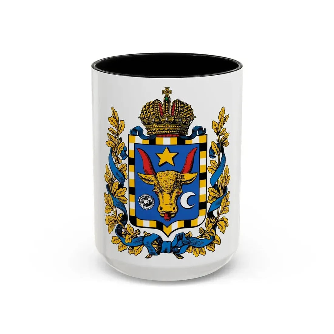 Coat of arms of Bessarabia Governorate 1878 - Accent Coffee Mug 15oz Black - Go Mug Yourself