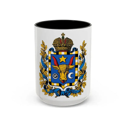 Coat of arms of Bessarabia Governorate 1878 - Accent Coffee Mug 15oz Black - Go Mug Yourself