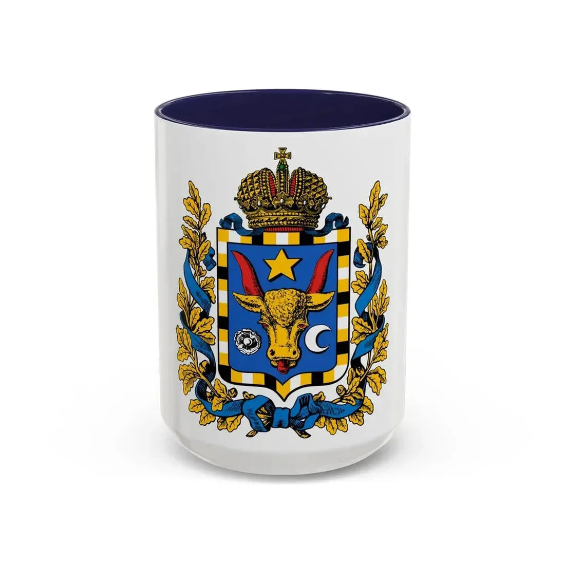 Coat of arms of Bessarabia Governorate 1878 - Accent Coffee Mug 15oz Navy - Go Mug Yourself