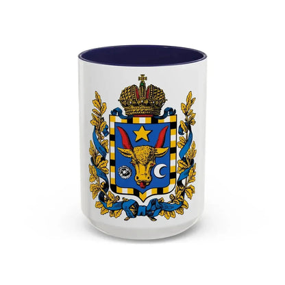 Coat of arms of Bessarabia Governorate 1878 - Accent Coffee Mug 15oz Navy - Go Mug Yourself