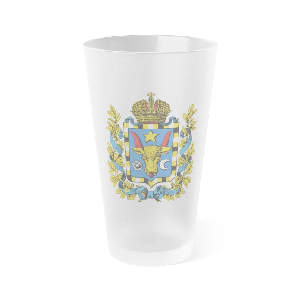 Coat of arms of Bessarabia Governorate 1878 - Frosted Pint Glass 16oz-Go Mug Yourself