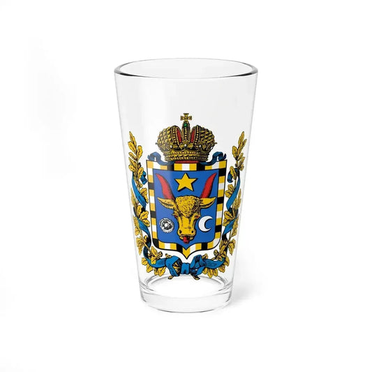 Coat of arms of Bessarabia Governorate 1878 - Pint Glass 16oz 16oz - Go Mug Yourself