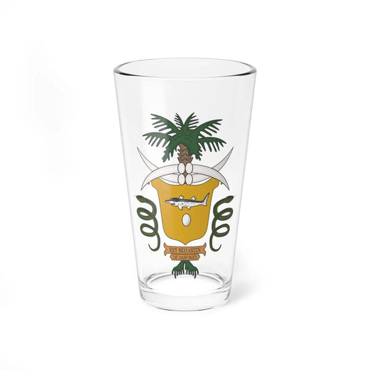 Coat of arms of Béhanzin (Benin) (Coat of Arms) Pint Glass 16oz 16oz - Go Mug Yourself