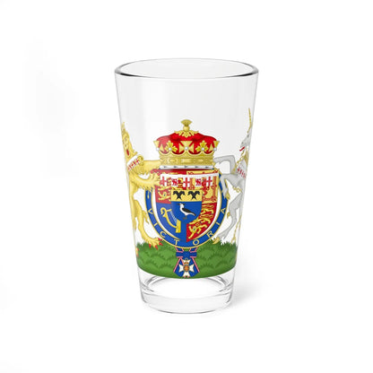 Coat of Arms of Birgitte Duchess of Gloucester (United Kingdom) (Coat of Arms) Pint Glass 16oz 16oz - Go Mug Yourself