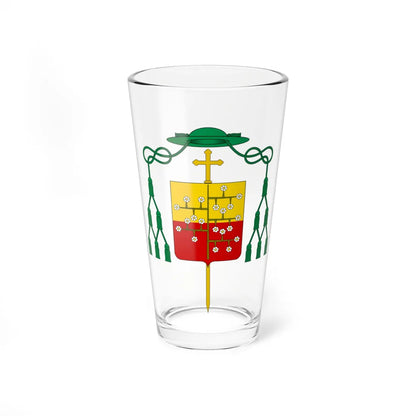 Coat of arms of Bishop Malaspina Spino Fiorito (Italy) (Coat of Arms) Pint Glass 16oz 16oz - Go Mug Yourself