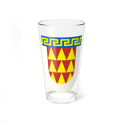 Coat of arms of Bitola Municipality (North Macedonia) (Coat of Arms) Pint Glass 16oz 16oz - Go Mug Yourself
