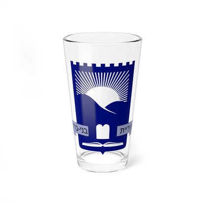 Coat of arms of Bnei-Brak (Israel) (Coat of Arms) Pint Glass 16oz 16oz - Go Mug Yourself