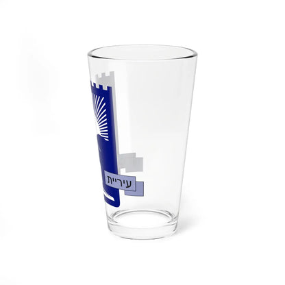 Coat of arms of Bnei-Brak (Israel) (Coat of Arms) Pint Glass 16oz - Go Mug Yourself