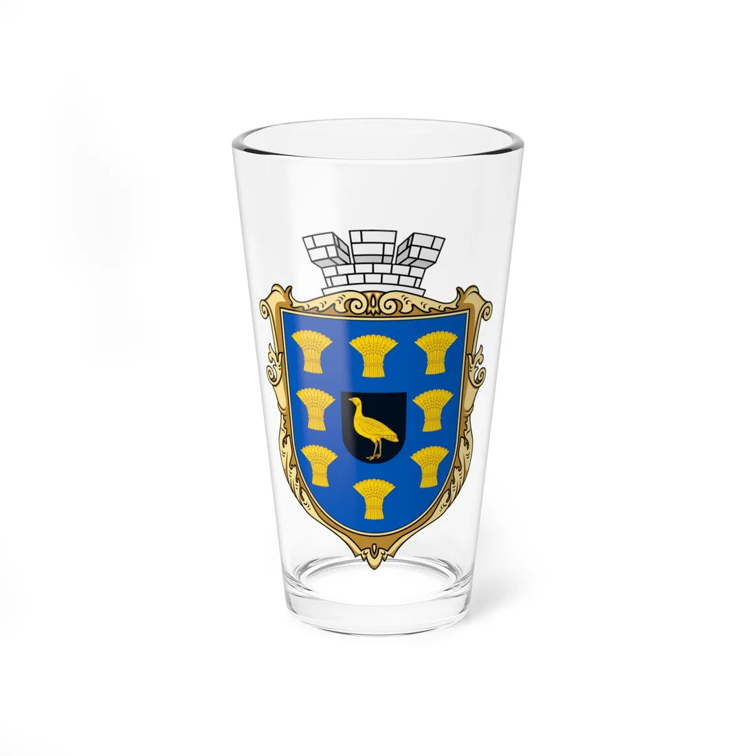 Coat of Arms of Bobrynets (Ukraine) (Coat of Arms) Pint Glass 16oz 16oz - Go Mug Yourself