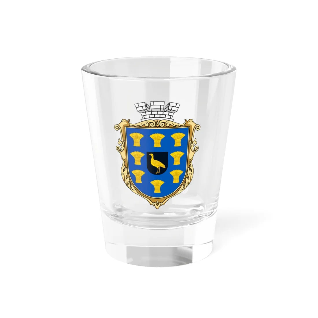 Coat of Arms of Bobrynets (Ukraine) (Coat of Arms) Shot Glass 1.5oz 1.5oz - Go Mug Yourself