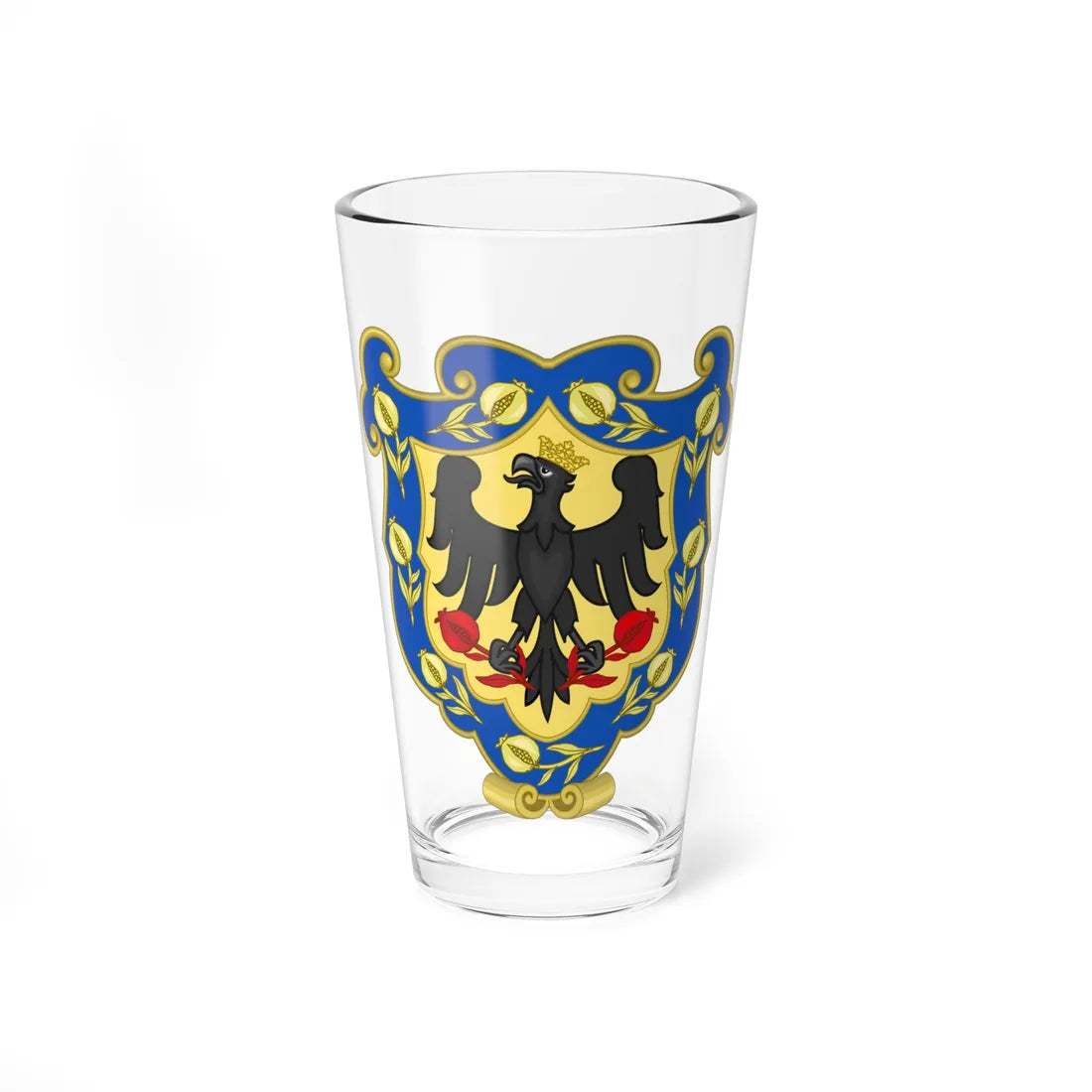 Coat of Arms of Bogota Colonial (Colombia) (Coat of Arms) Pint Glass 16oz 16oz - Go Mug Yourself