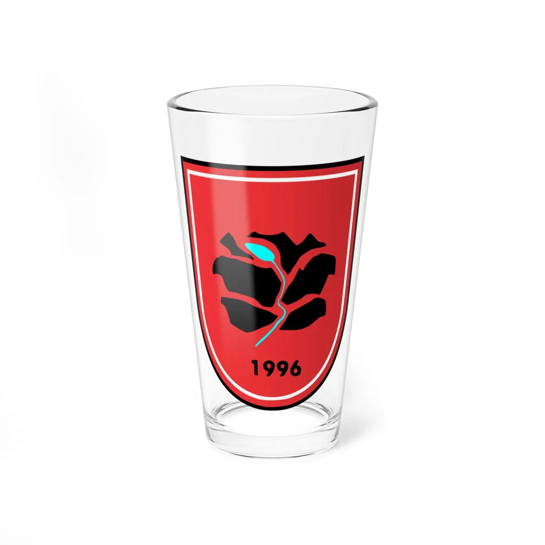 Coat of arms of Bogovinje Municipality (North Macedonia) (Coat of Arms) Pint Glass 16oz 16oz - Go Mug Yourself