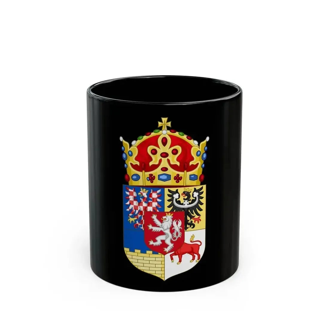 Coat of arms of Bohemian Crown - Black Coffee Mug 11oz - Go Mug Yourself