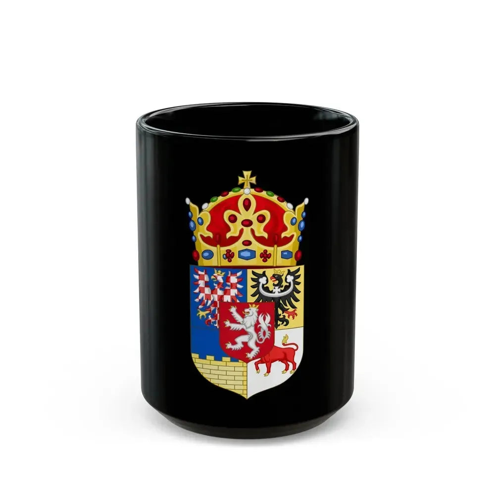 Coat of arms of Bohemian Crown - Black Coffee Mug 15oz - Go Mug Yourself