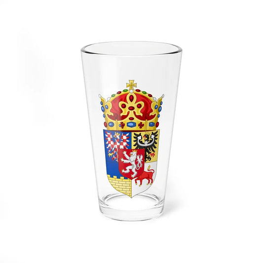 Coat of arms of Bohemian Crown - Pint Glass 16oz-16oz-Go Mug Yourself