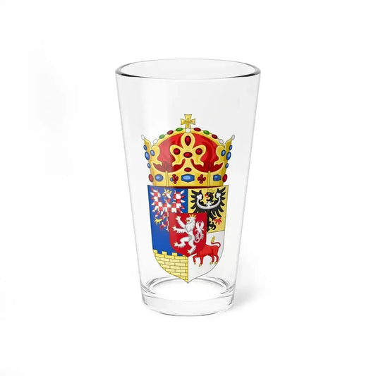 Coat of arms of Bohemian Crown - Pint Glass 16oz 16oz - Go Mug Yourself