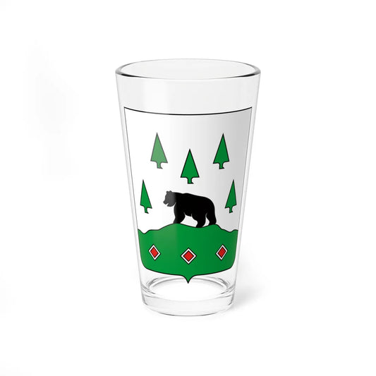 Coat of Arms of Boksitogorsky rayon Leningrad oblast (Russia) (Coat of Arms) Pint Glass 16oz 16oz - Go Mug Yourself