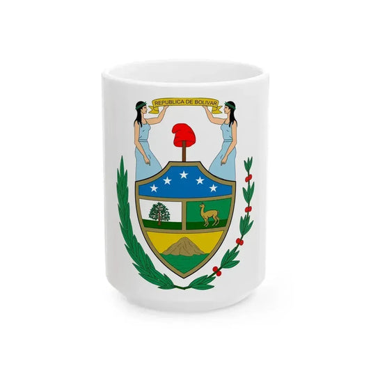 Coat of arms of Bolivia (1825) - White Coffee Mug 15oz - Go Mug Yourself