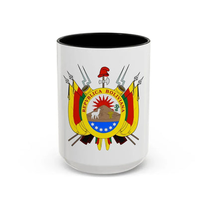 Coat of arms of Bolivia (1826) - Accent Coffee Mug 15oz Black - Go Mug Yourself