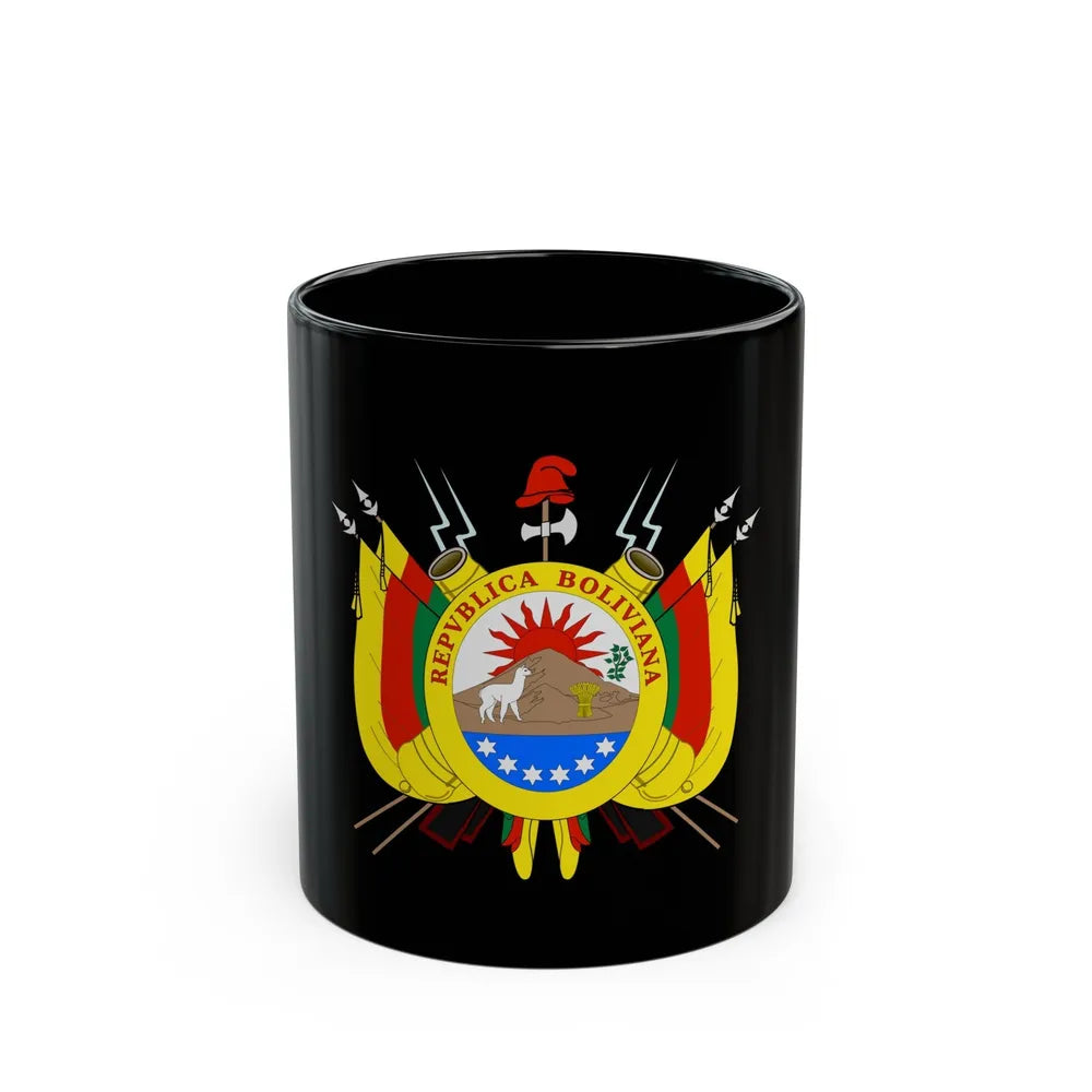 Coat of arms of Bolivia (1826) - Black Coffee Mug-11oz-Go Mug Yourself