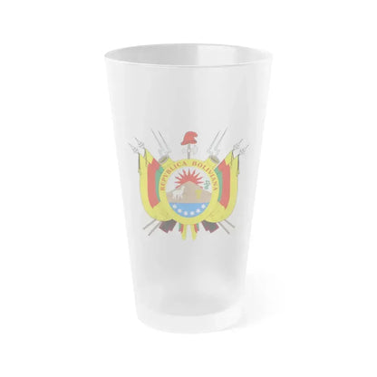 Coat of arms of Bolivia (1826) - Frosted Pint Glass 16oz 16oz Frosted - Go Mug Yourself