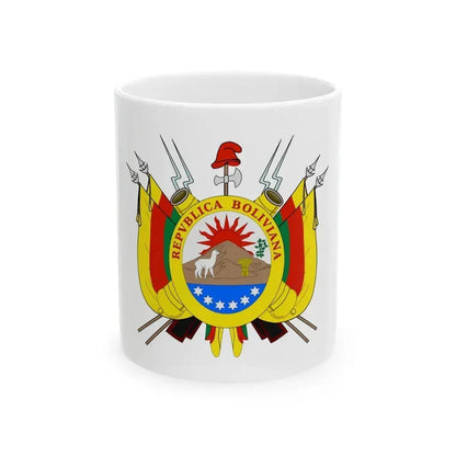 Coat of arms of Bolivia (1826) - White Coffee Mug 11oz - Go Mug Yourself
