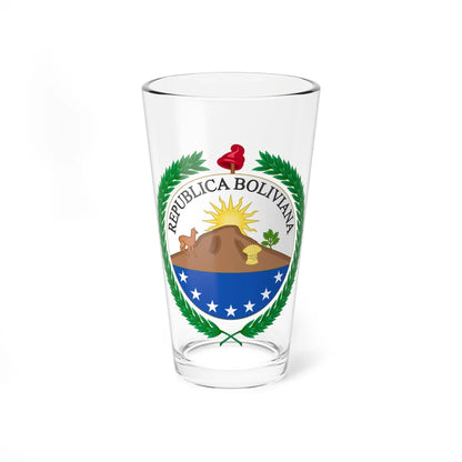 Coat of arms of Bolivia 1829 (Bolivia) (Coat of Arms) Pint Glass 16oz 16oz - Go Mug Yourself