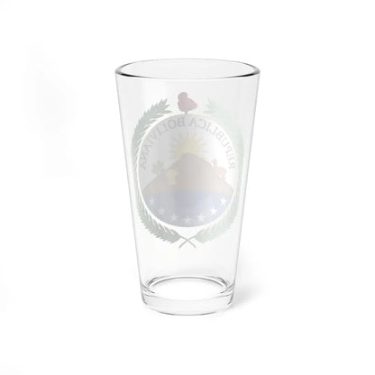 Coat of arms of Bolivia 1829 (Bolivia) (Coat of Arms) Pint Glass 16oz - Go Mug Yourself